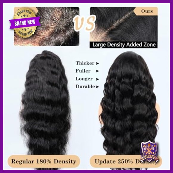 20 Inch Human Hair Lace Front Wig 250% Density Body Wave Glueless main image 4